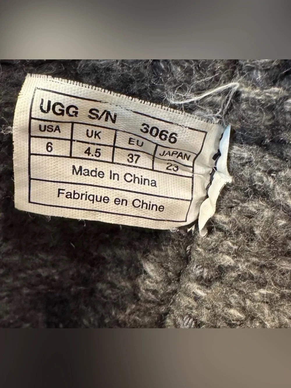 UGG Classic Cardy Lattice Knit Gray Convertible Boots Women’s 6